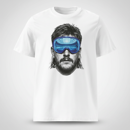 On Reflection – Stadium Goggles (Blue) Tee – Black & White
