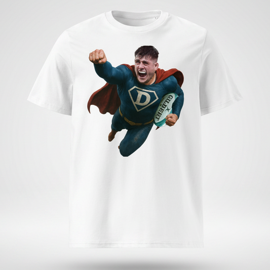 Dan of Steel – Leinster Dan Sheehan Superhero Rugby T-Shirt