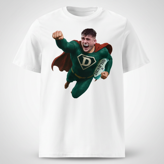 Dan of Steel – Ireland Dan Sheehan Superhero Rugby T-Shirt
