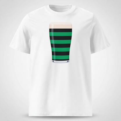 Connacht Retro Mega Pint Rugby T-Shirt - Black & Green Edition