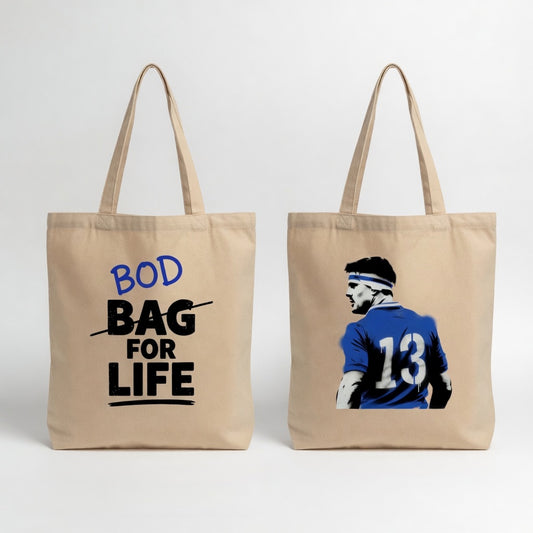 TeeBags© “BOD For Life” Tote Bag (Double-Sided Print)