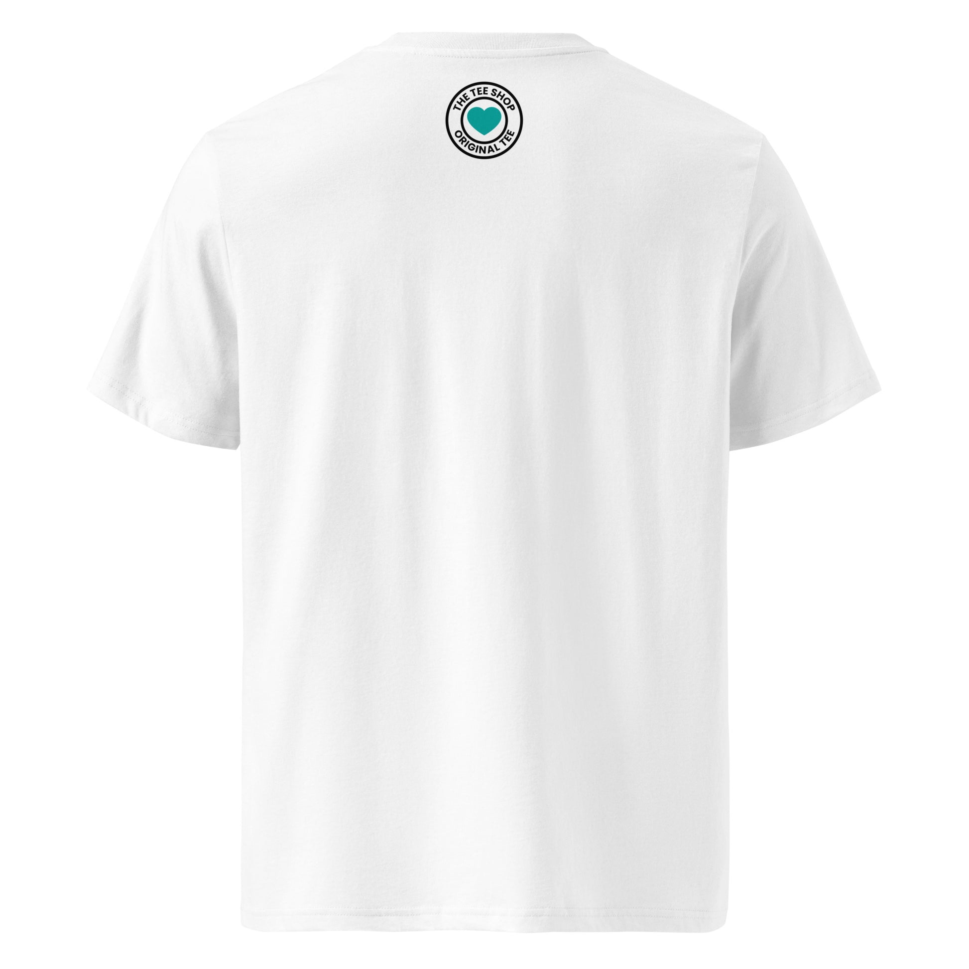 Back of the I ♥ GEORGE t-shirt featuring TheTeeShop logo – subtle branding for true F1 enthusiasts.