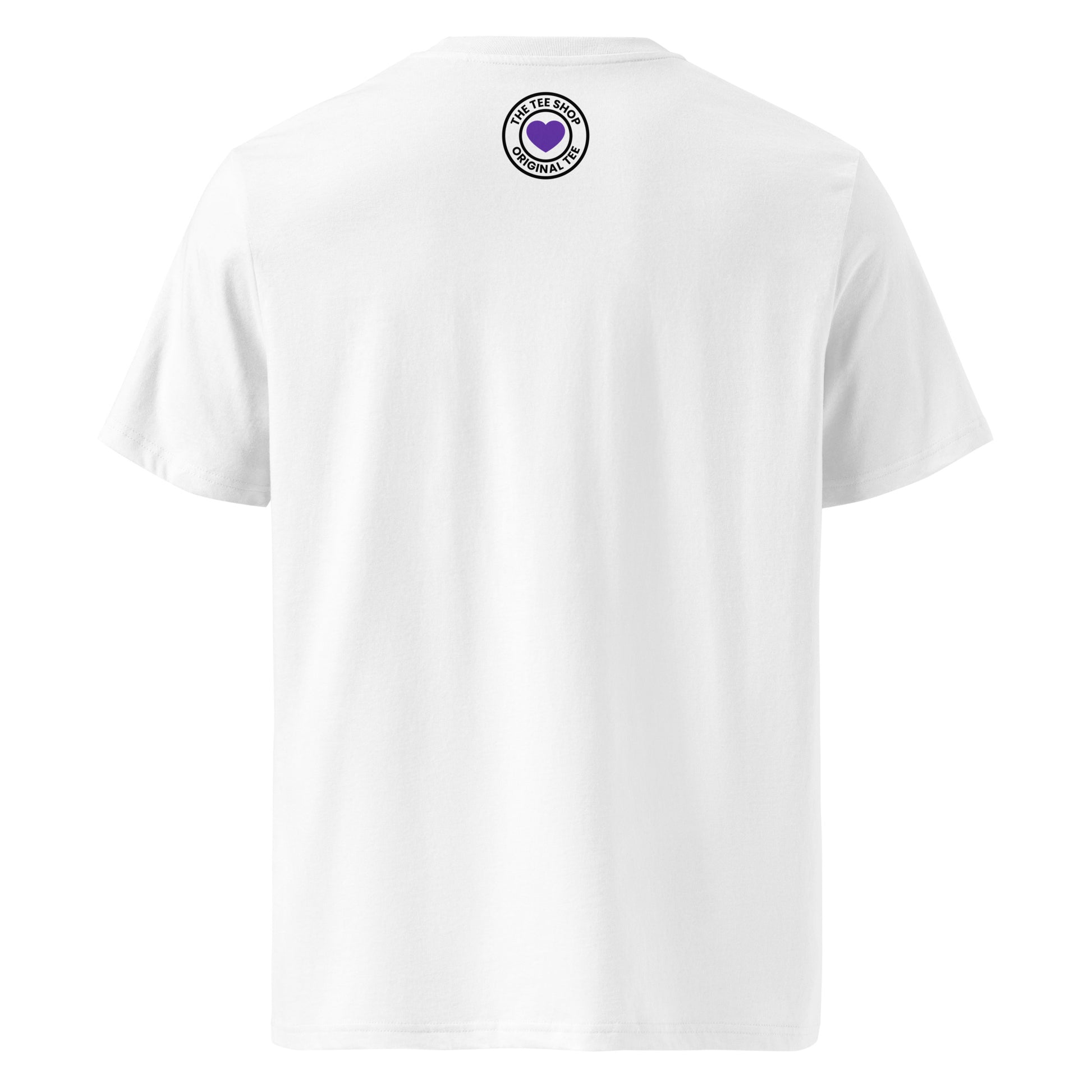 Back of the I ♥ LEWIS t-shirt featuring TheTeeShop logo – subtle branding for true F1 enthusiasts.