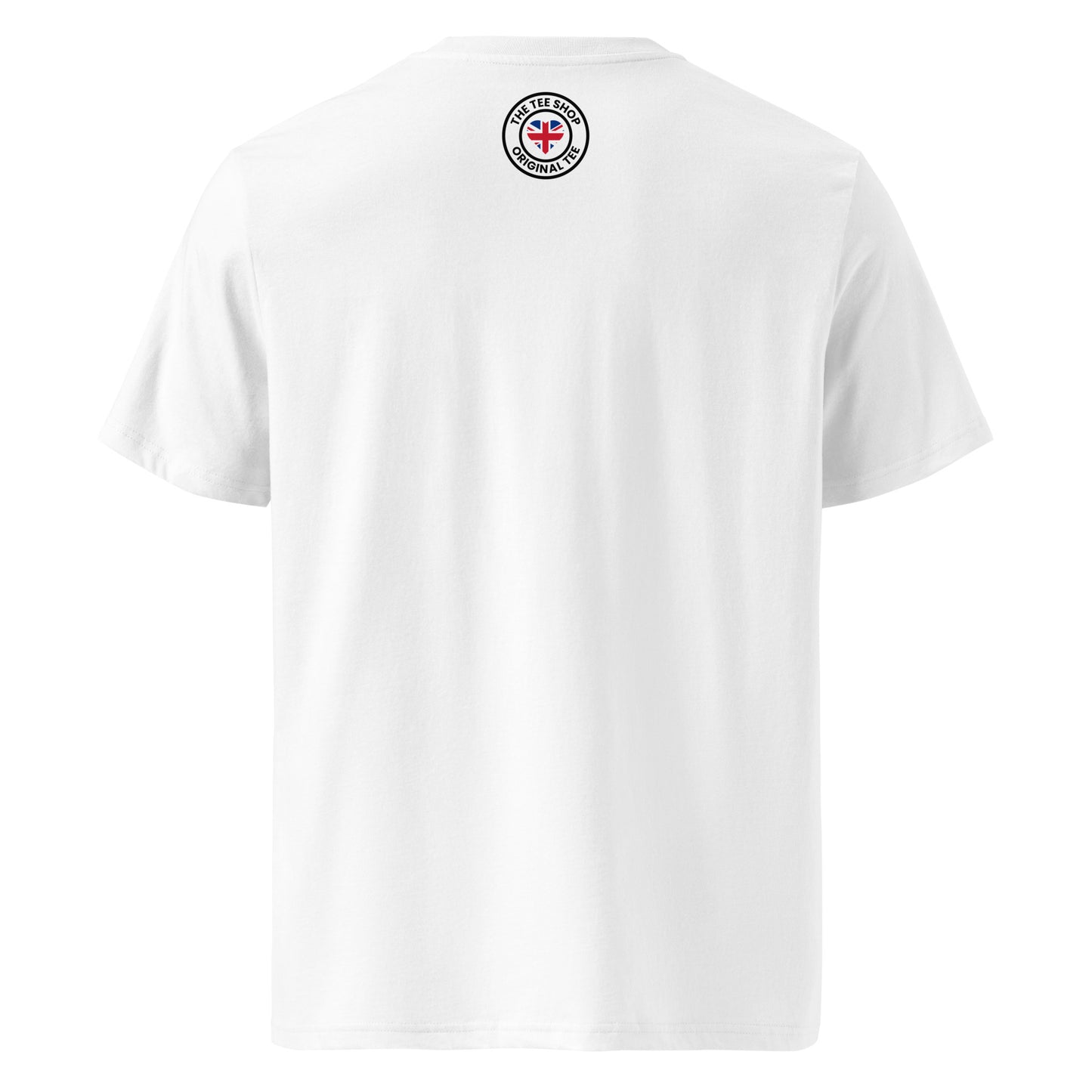 Back of the I ♥ LEWIS t-shirt featuring TheTeeShop logo – subtle branding for true F1 fans.