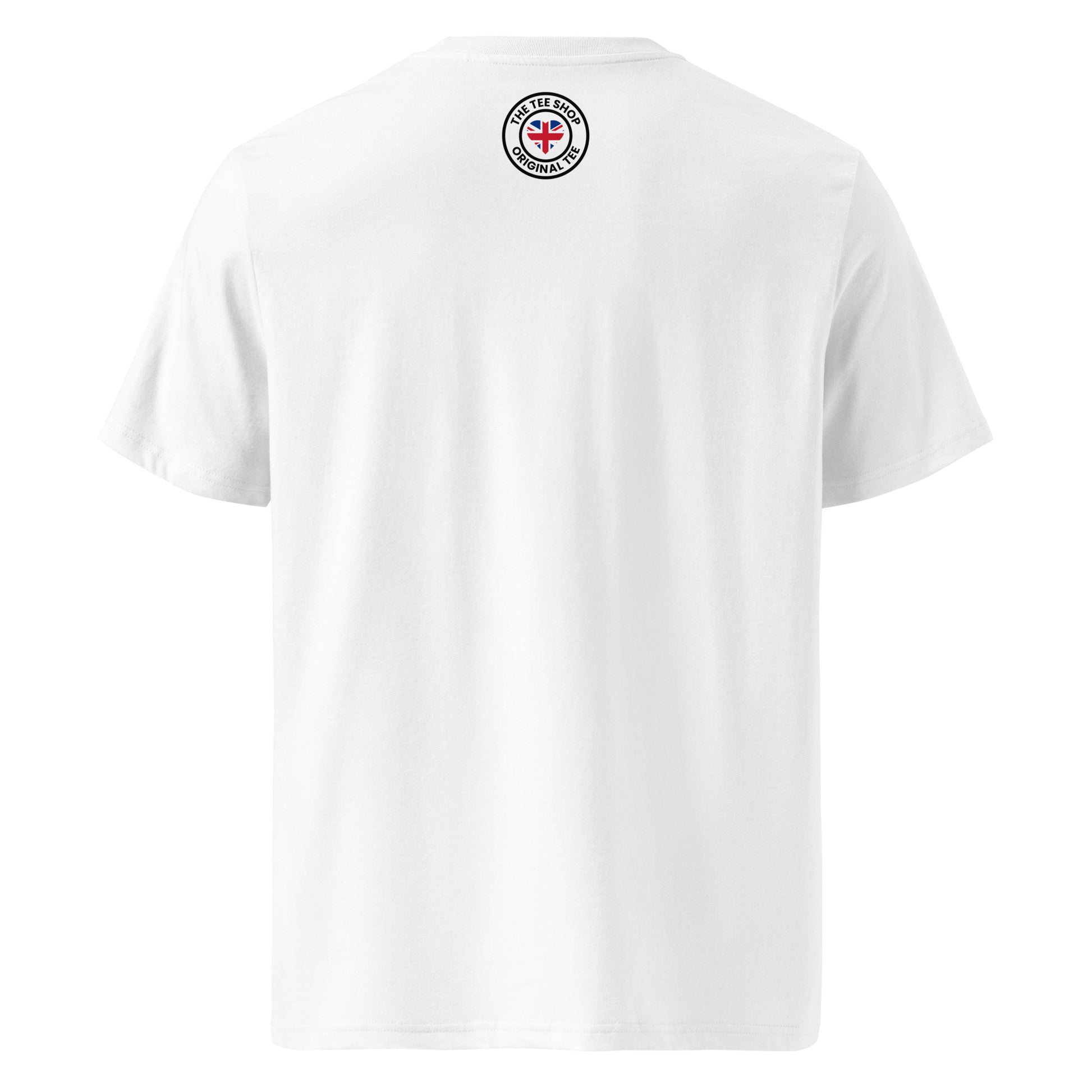 Back of the I ♥ LEWIS t-shirt featuring TheTeeShop logo – subtle branding for true F1 fans.