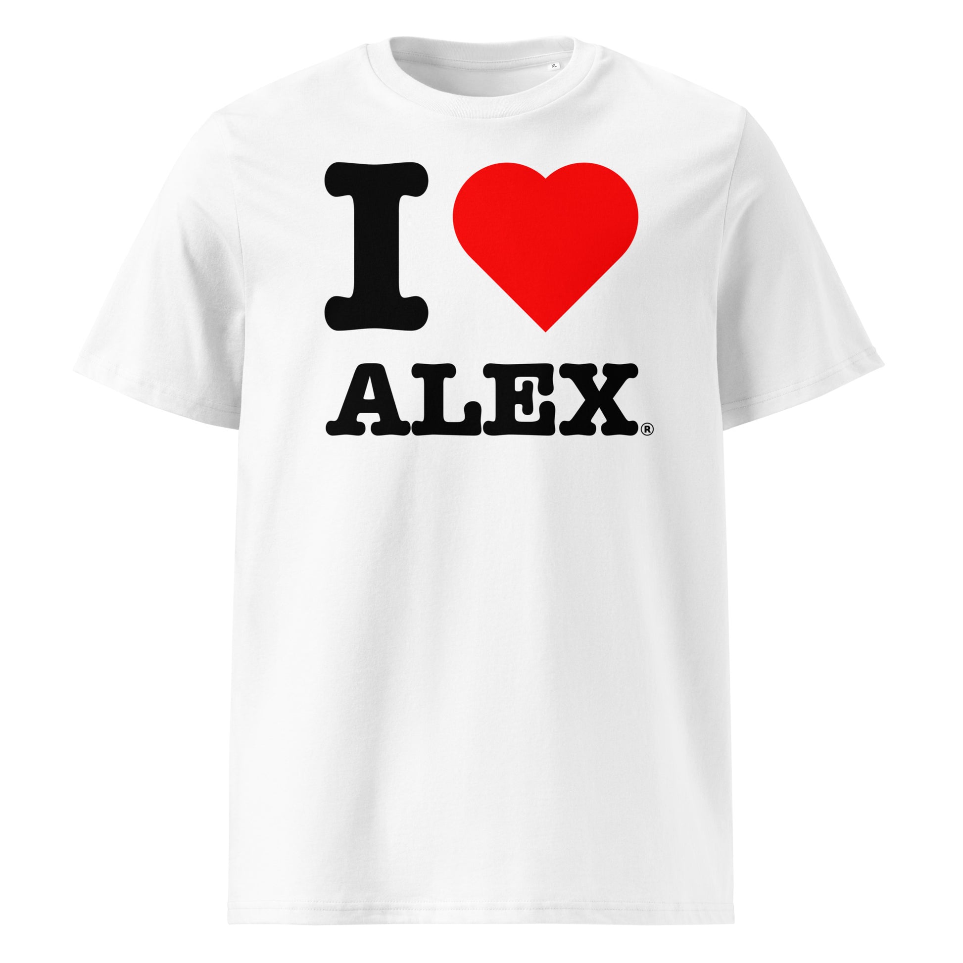 Red heart and bold ALEX print – a clean, classic look for fans of Alex Albon.