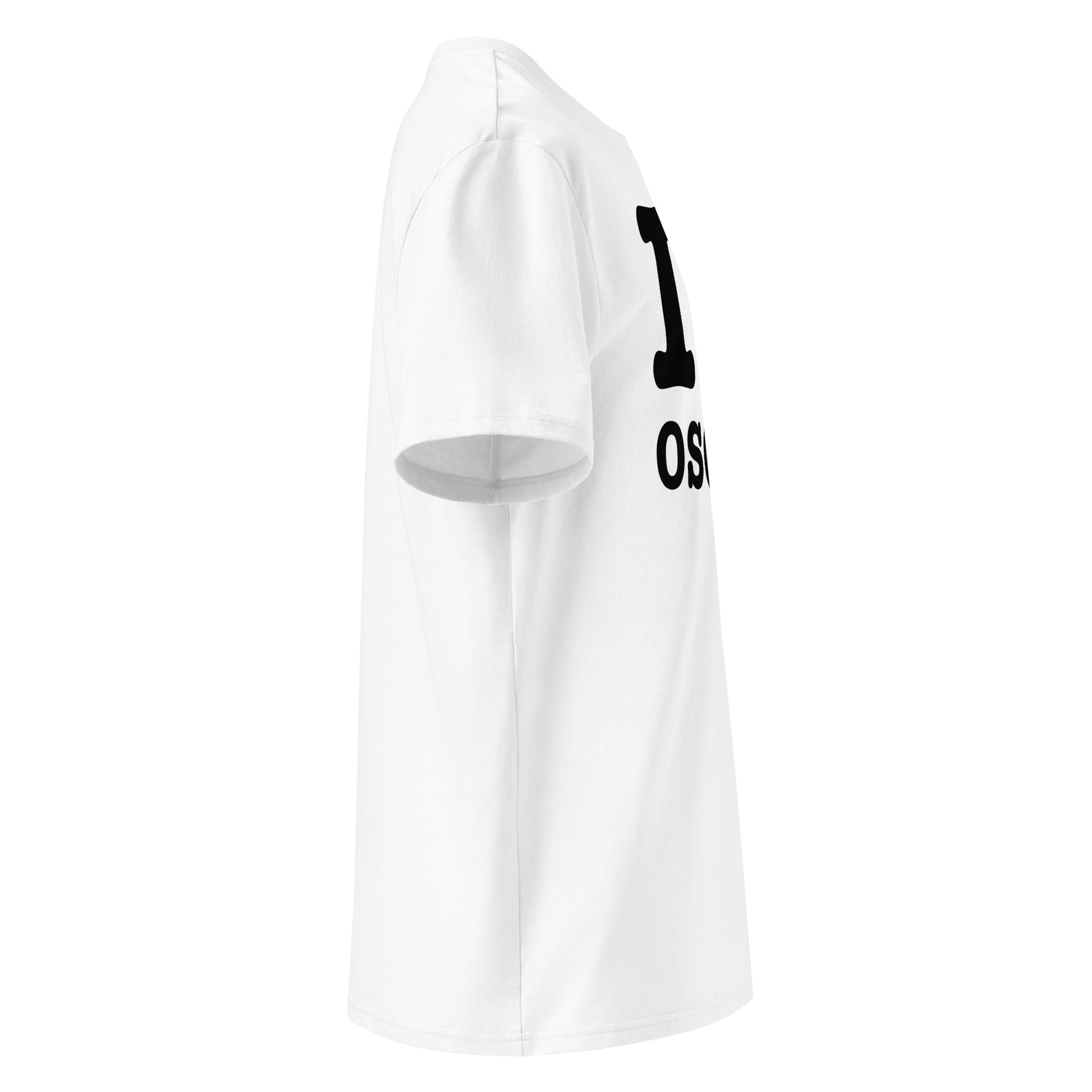 Right side profile of the I ♥ OSCAR tee – clean fit and bold fan statement for Piastri supporters.