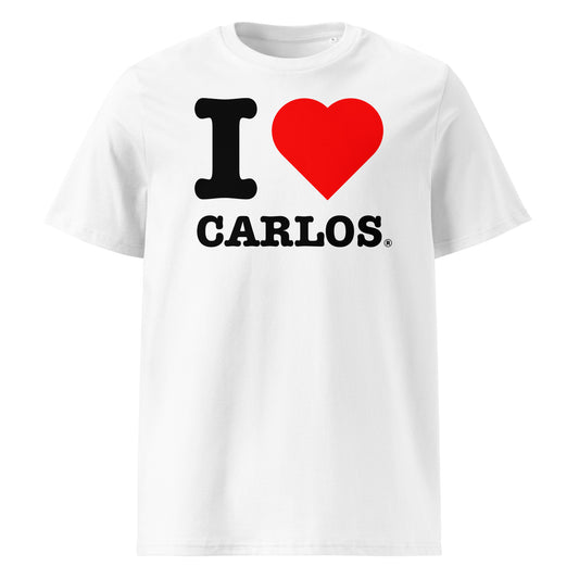 Red heart and bold CARLOS print – a clean, classic look for fans of Carlos Sainz.