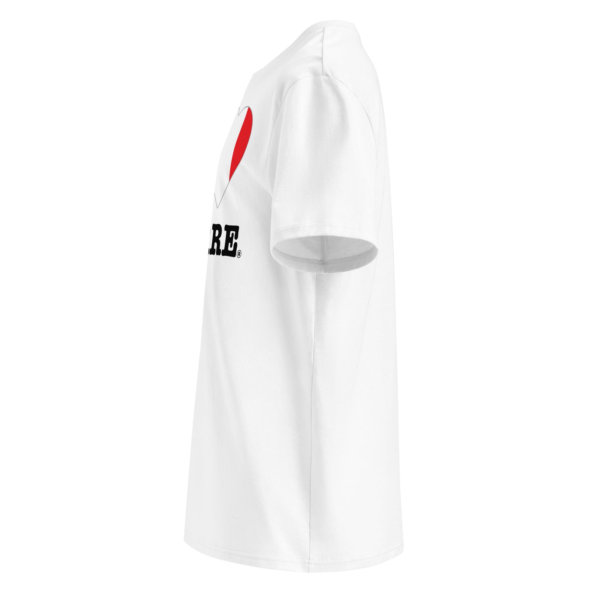 Product mockupLeft view highlighting the tricolour heart and clean motorsport cut.