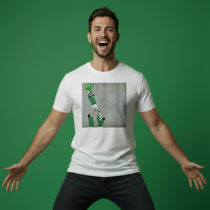 Ireland Lineout Street Art Rugby T‑Shirt Red Heart