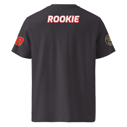 Rear view of the Karun Chandhok T-Shirt in anthracite grey, offering a full look at the stylish design.
