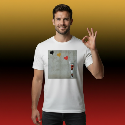 Lansdowne RFC Rugby Heart Balloons Street Art T‑Shirt