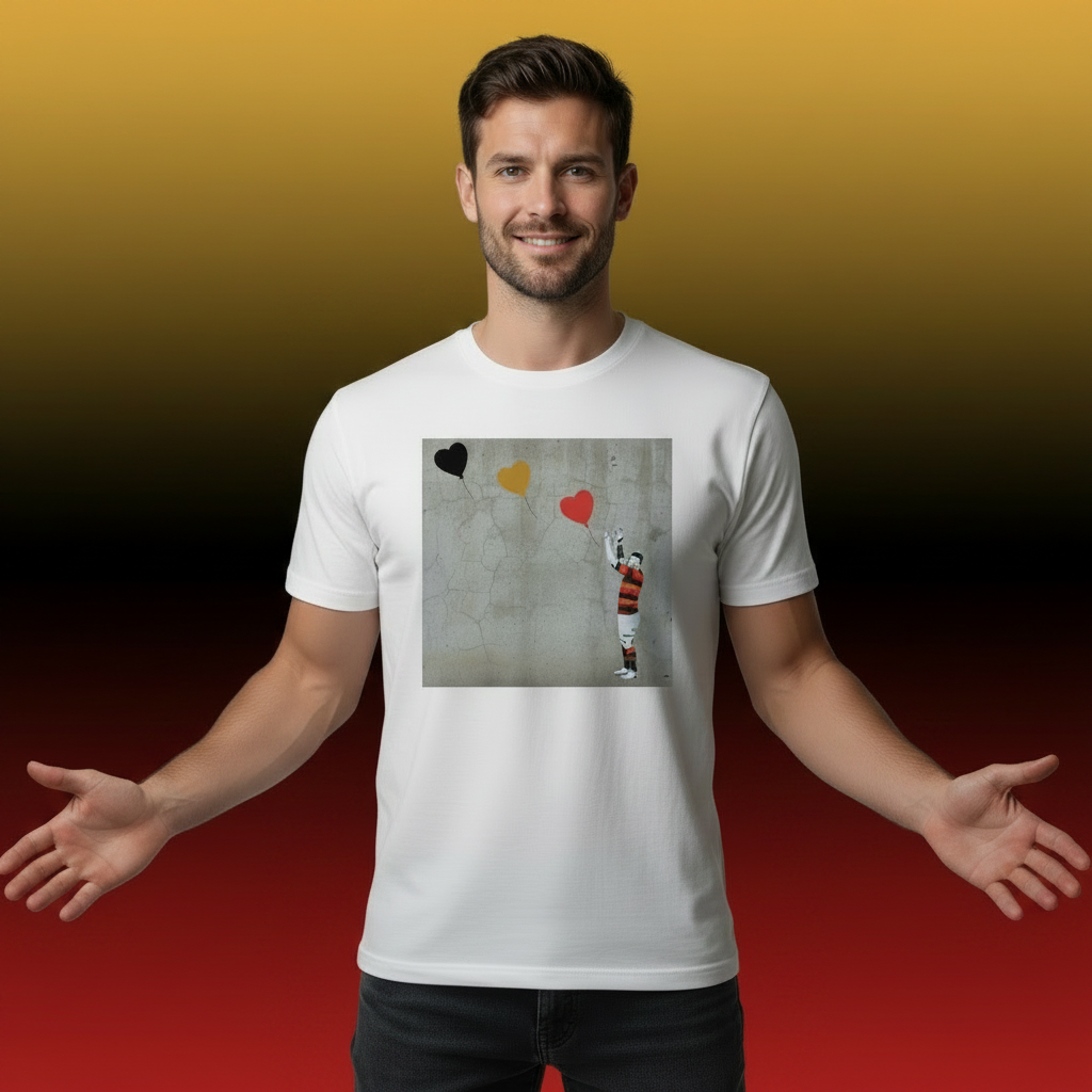 Lansdowne RFC Rugby Heart Balloons Street Art T‑Shirt
