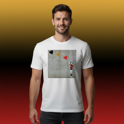 Lansdowne RFC Rugby Heart Balloons Street Art T‑Shirt