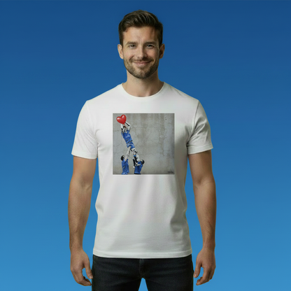 Leinster Home Lineout Street Art Rugby T‑Shirt Red Heart