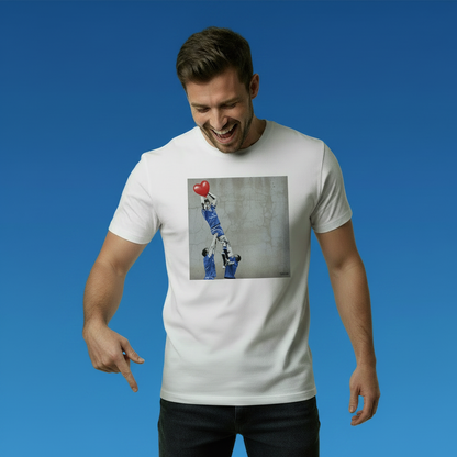 Leinster Home Lineout Street Art Rugby T‑Shirt Red Heart