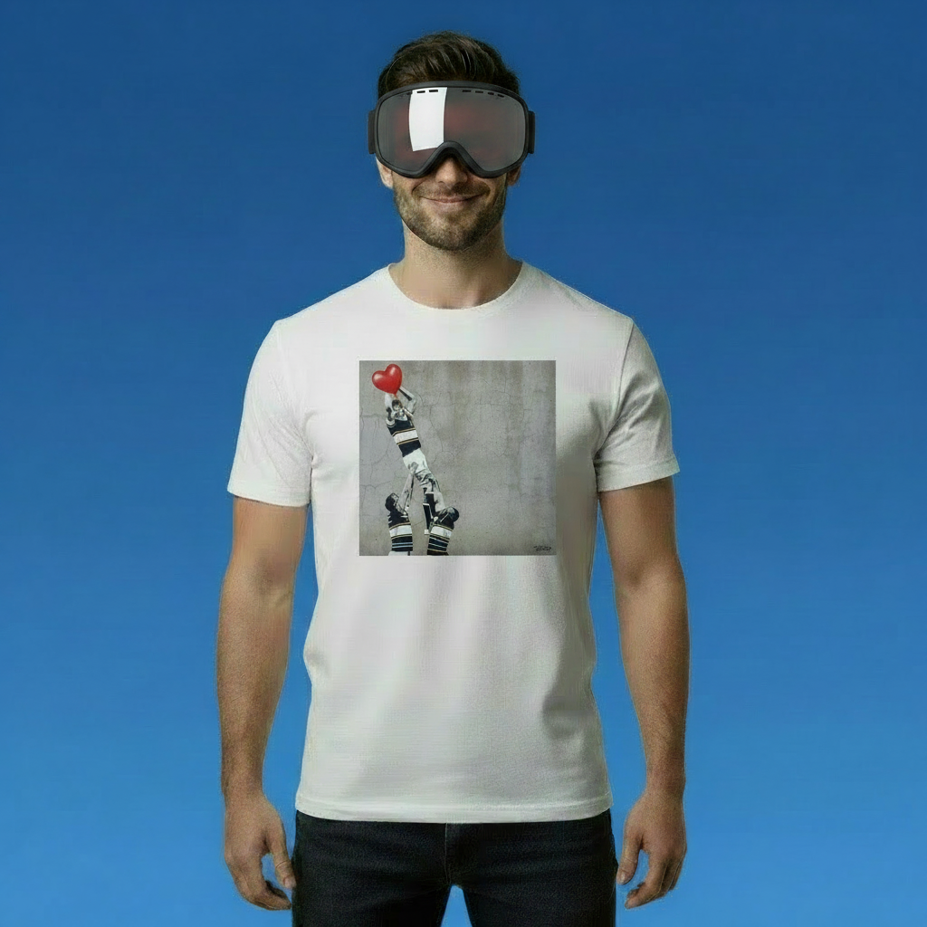 Leinster Vintage Lineout Street Art Rugby T‑Shirt Red Heart