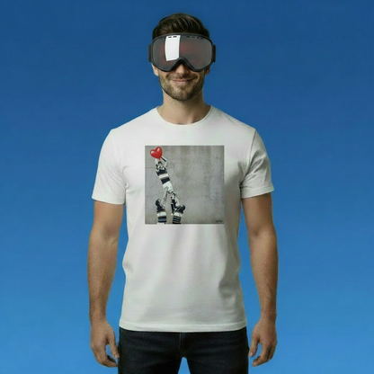 Leinster Vintage Lineout Street Art Rugby T‑Shirt Red Heart