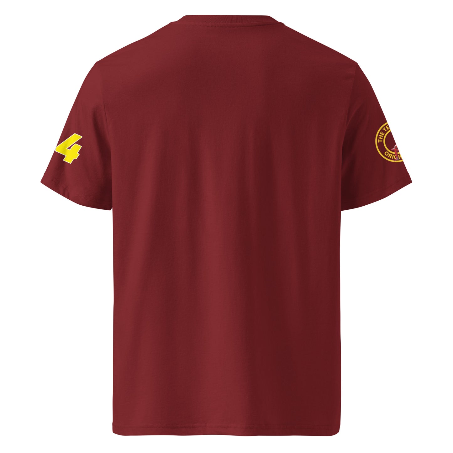 View the rear of the burgundy Lewis Hamilton T-Shirt. A must-have for any F1 fan and petrol head.