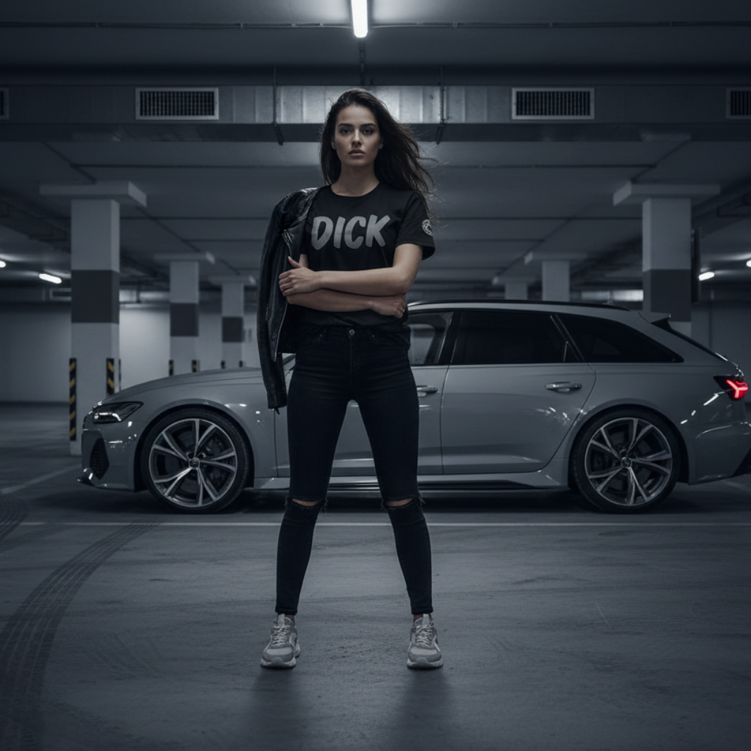 DICK (Nardo Grey Lettering) Car Meet T-Shirt