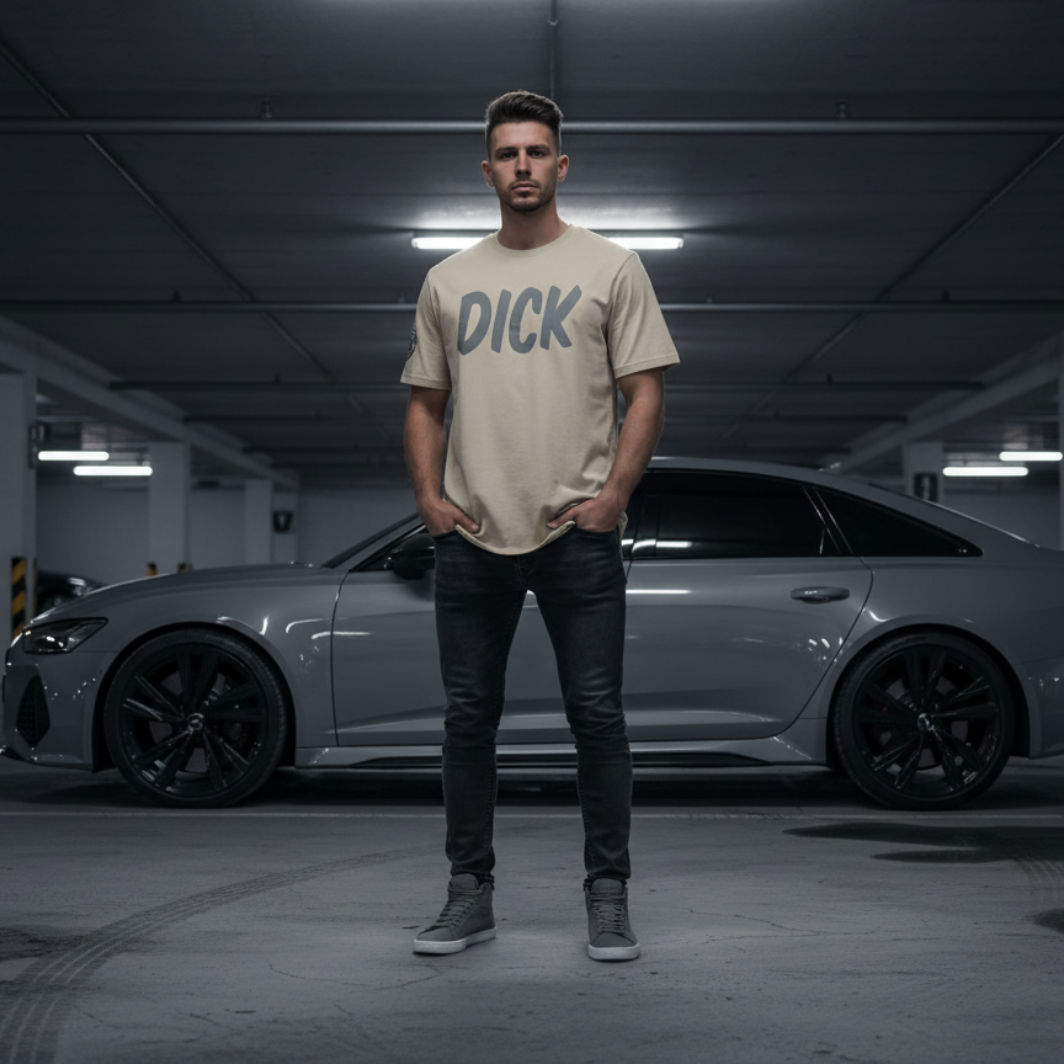 DICK (Nardo Grey Lettering) Car Meet T-Shirt