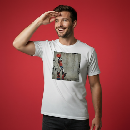 Munster Home 2006 Lineout Street Art Rugby T‑Shirt Red Heart
