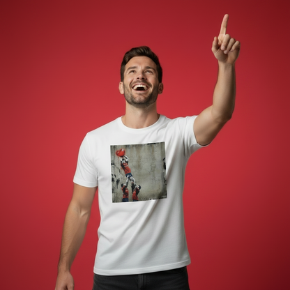 Munster Home 2006 Lineout Street Art Rugby T‑Shirt Red Heart