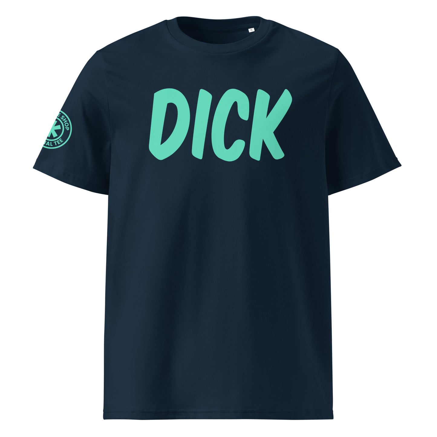 Navy DICK car t-shirt perfect for Caffeine and Machine.