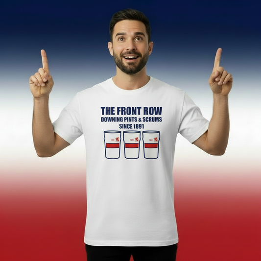 Old Wesley RFC Rugby T-Shirt – The Front Row Downing Pints & Scrums Since 1891