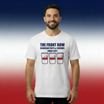 Old Wesley RFC Rugby T-Shirt – The Front Row Downing Pints & Scrums Since 1891