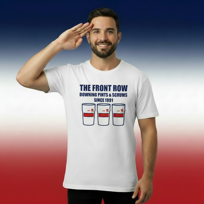 Old Wesley RFC Rugby T-Shirt – The Front Row Downing Pints & Scrums Since 1891