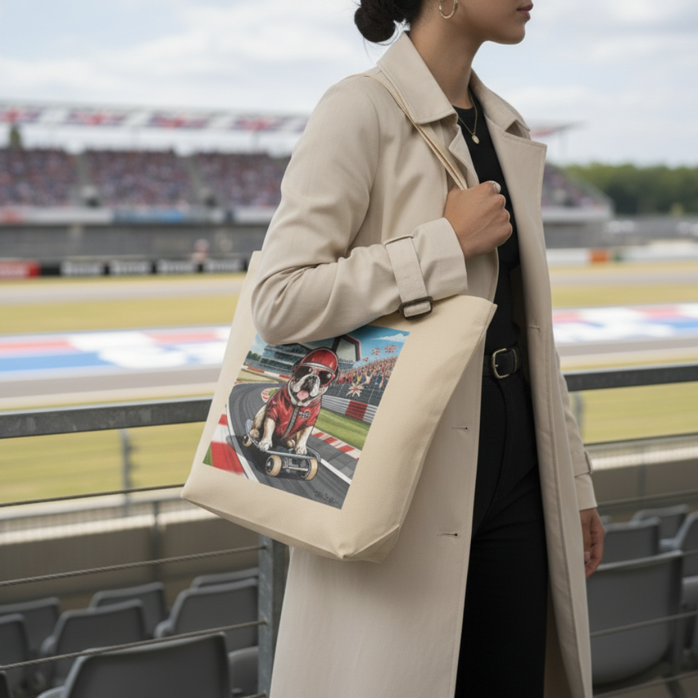 TeeBag© Roscoe on a Skateboard (Home GP Tote Bag)