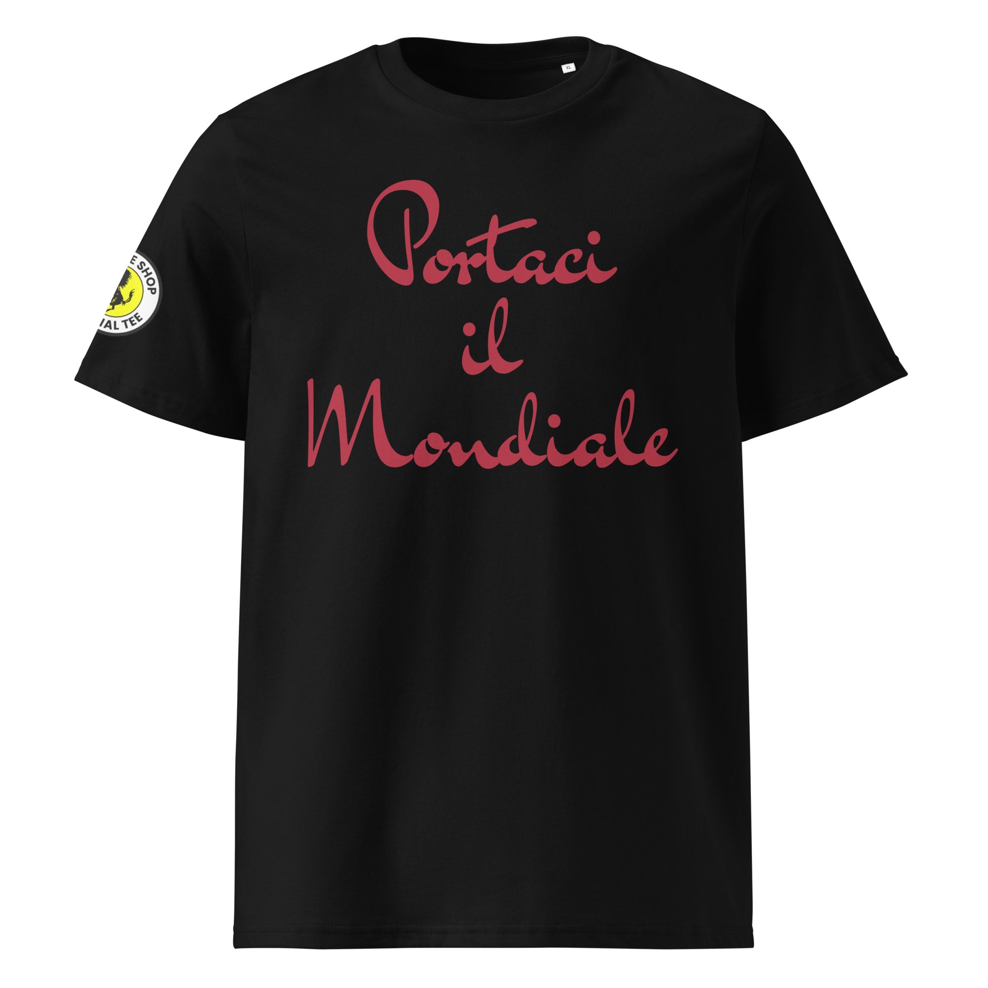 Portaci il Mondiale T-shirt black front view – Italian F1 motorsport fan tee by TheTeeShop