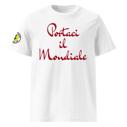 Portaci il Mondiale T-shirt white front view – Italian F1 motorsport fan tee by TheTeeShop