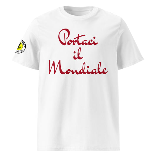 Portaci il Mondiale T-shirt white front view – Italian F1 motorsport fan tee by TheTeeShop