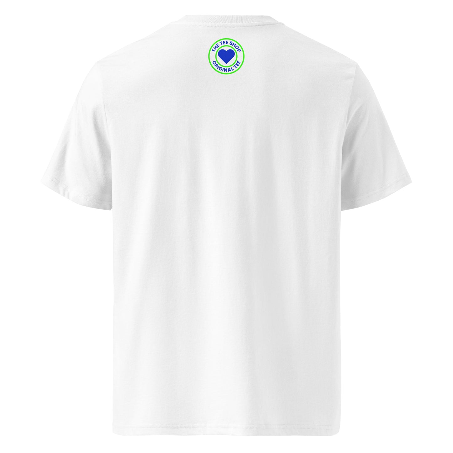 Rear view featuring TheTeeShop logo in Racing Bulls colours – subtle and stylish.