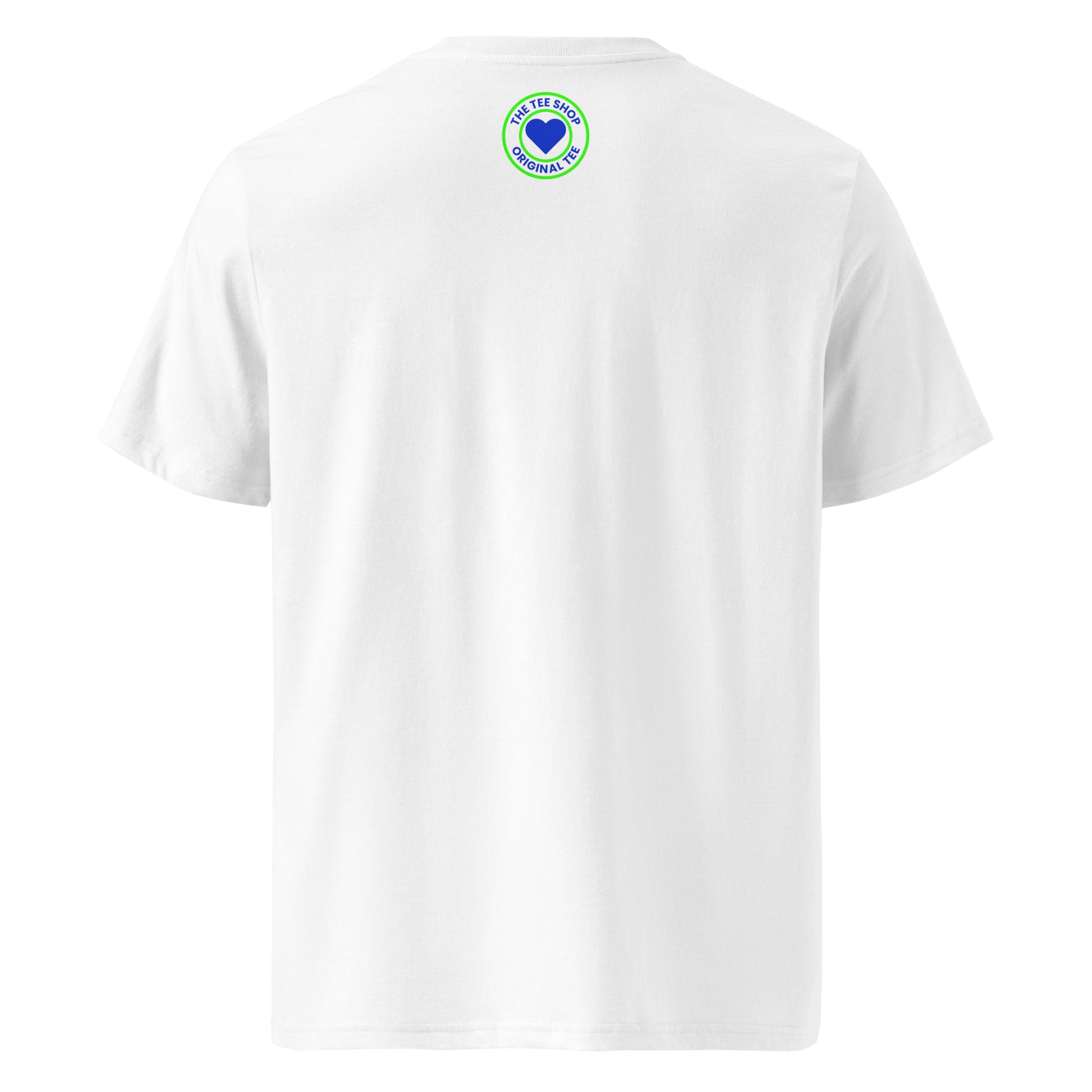 Rear view featuring TheTeeShop logo in Racing Bulls colours – subtle and stylish.