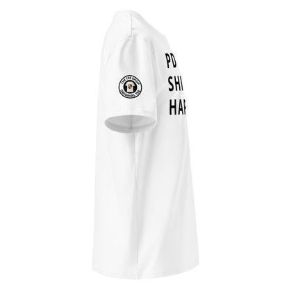 TeeShopTee logo with hidden Easter egg on the right sleeve for added authenticity.
