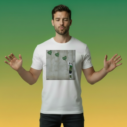 Northampton Saints Rugby Heart Balloons Street Art T‑Shirt 2.0