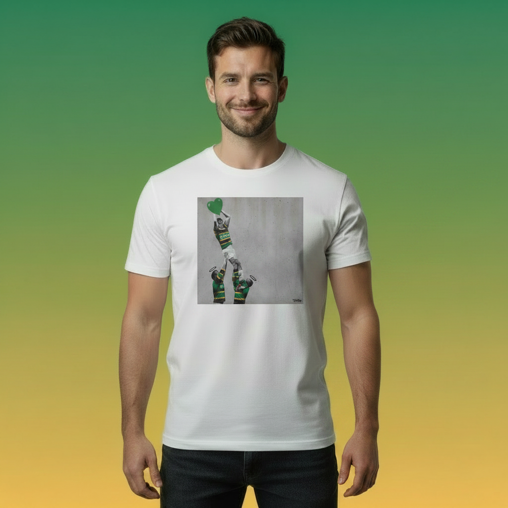 Northampton Saints Lineout Street Art Rugby T‑Shirt