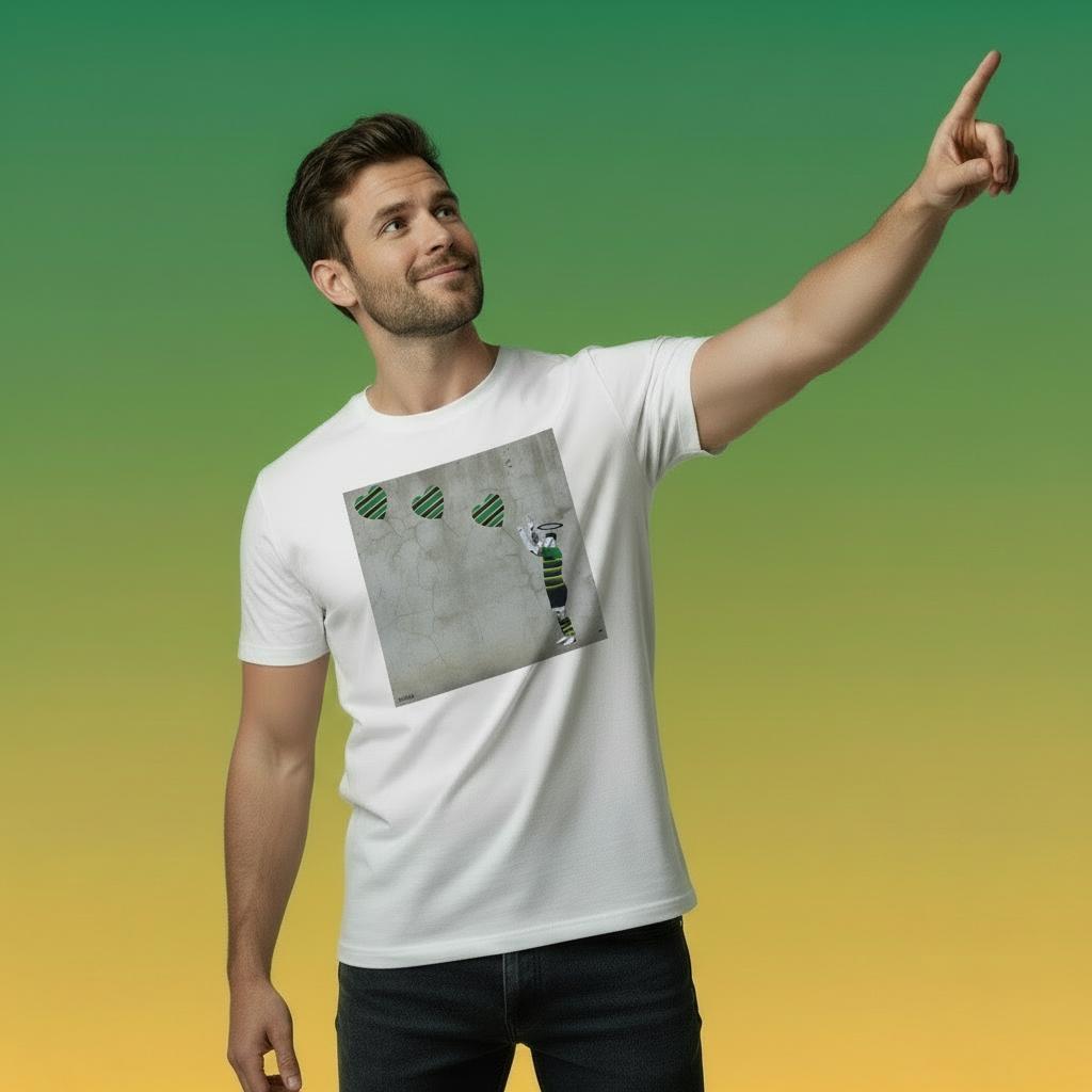 Northampton Saints Rugby Heart Balloons Street Art T‑Shirt 2.0 with Halo