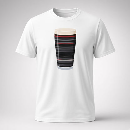 Unisex white organic cotton rugby t-shirt featuring Saracens retro change mega pint graphic print