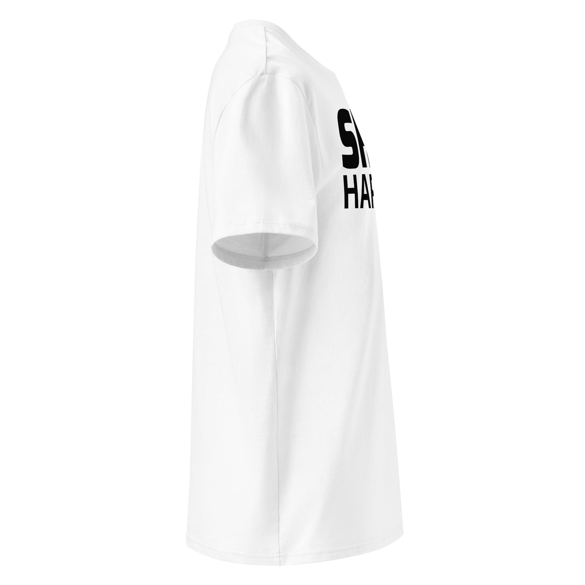 Schiff Happens white T-shirt right side – F1 meme tee inspired by Naomi Schiff, TheTeeShop