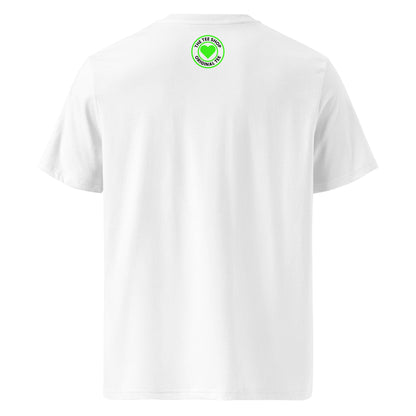 Back of the tee featuring TheTeeShop logo in Stake Sauber Green – subtle and stylish.