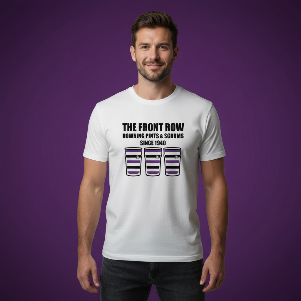 Terenure College RFC Front Row Rugby T-Shirt | Downing Pints & Scrums Since 1940