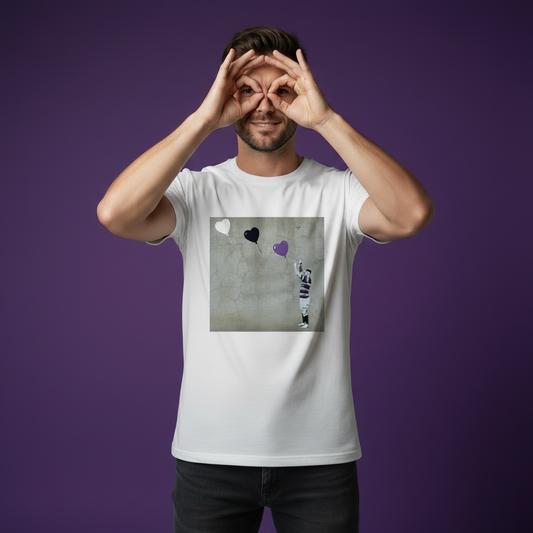 Terenure College RFC Rugby Heart Balloons Street Art T‑Shirt