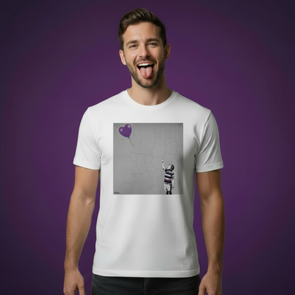 Terenure Rugby Boy Dreams Street Art T‑Shirt with Purple Heart
