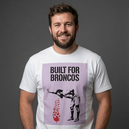 BUILT FOR BRONCOS Rugby T-Shirt - Grape