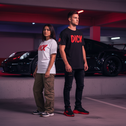 DICK (Red Lettering) Car Meet T-Shirt