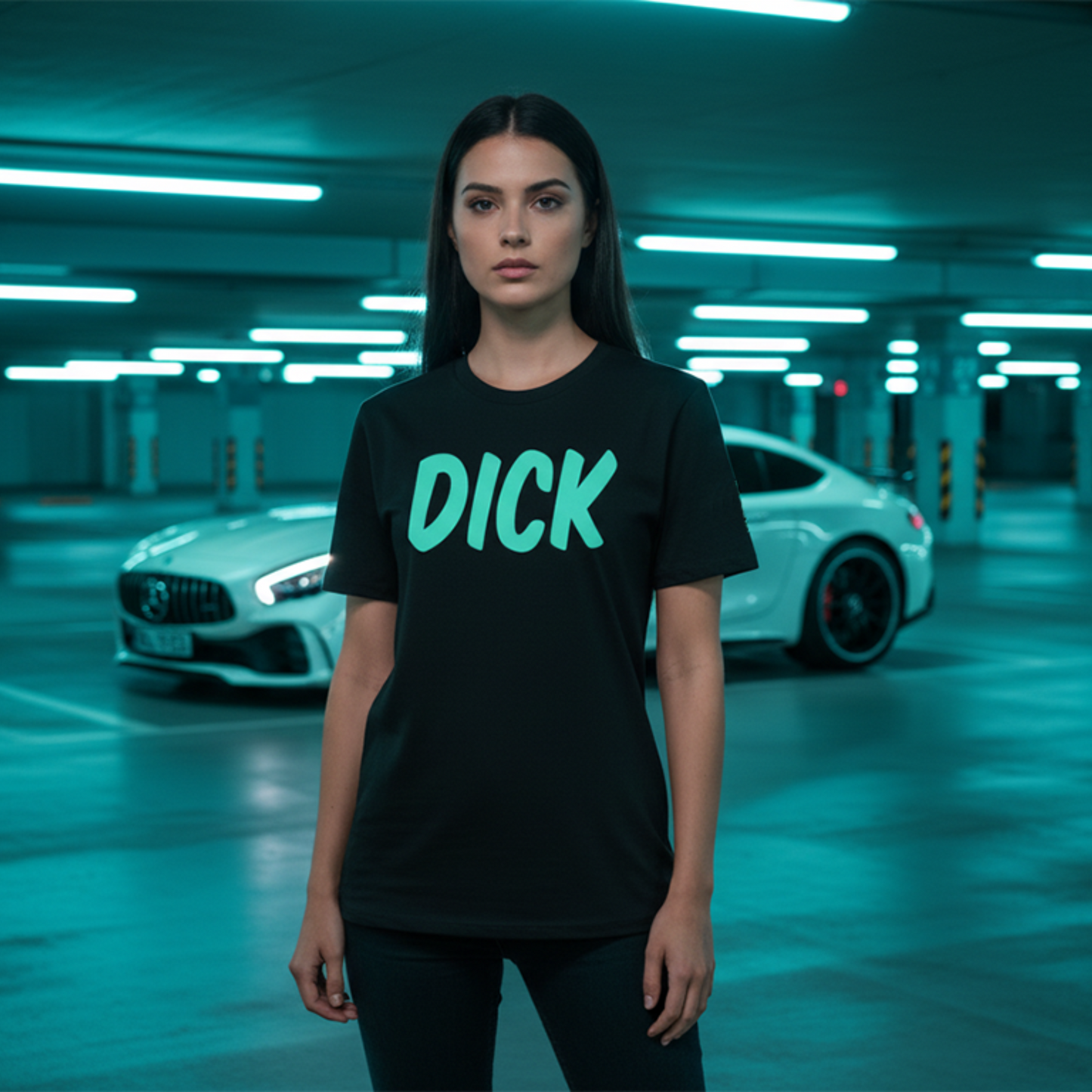 DICK (Teal Lettering) Car Meet T-Shirt